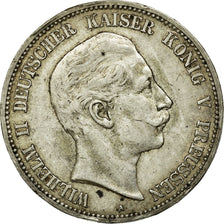 Coin, German States, PRUSSIA, Wilhelm II, 5 Mark, 1908, Berlin, EF(40-45)