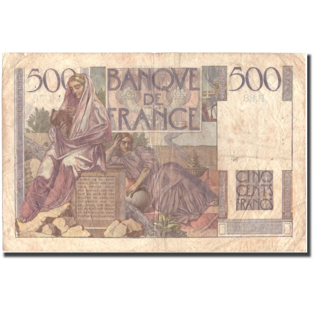 Francia, 500 Francs, 500 F 1945-1953 ''Chateaubriand'', 1947, 1947-01-09, MB