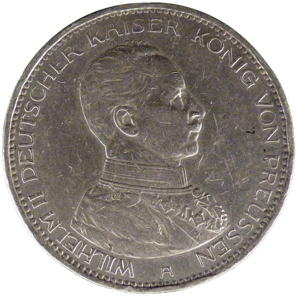 GERMAN STATES, 5 Mark, 1914, Berlin, KM #536, EF(40-45), Silver, 38, 27.60