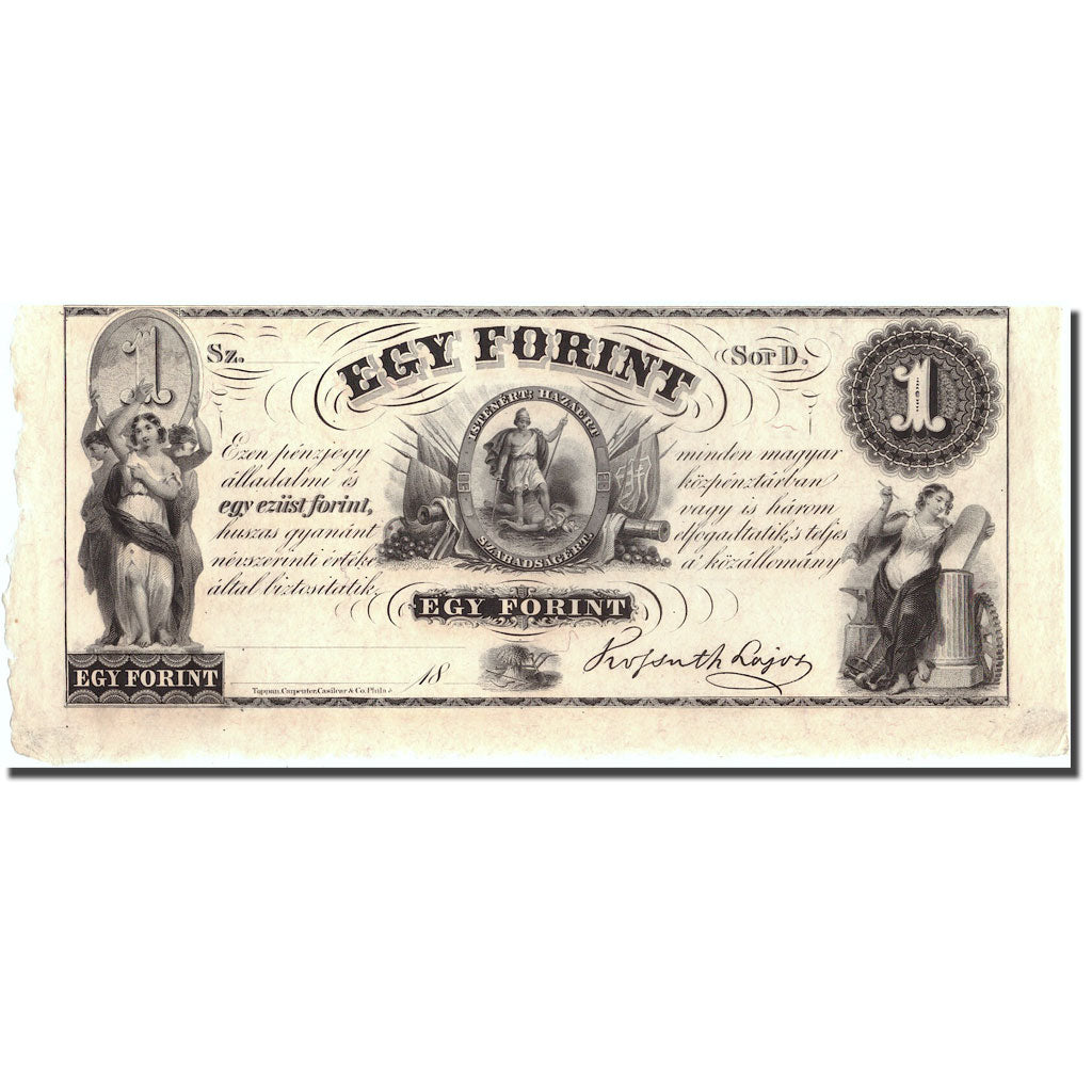 Banconote, Ungheria, 1 Forint, Undated (1852), KM:S141r1, SPL+