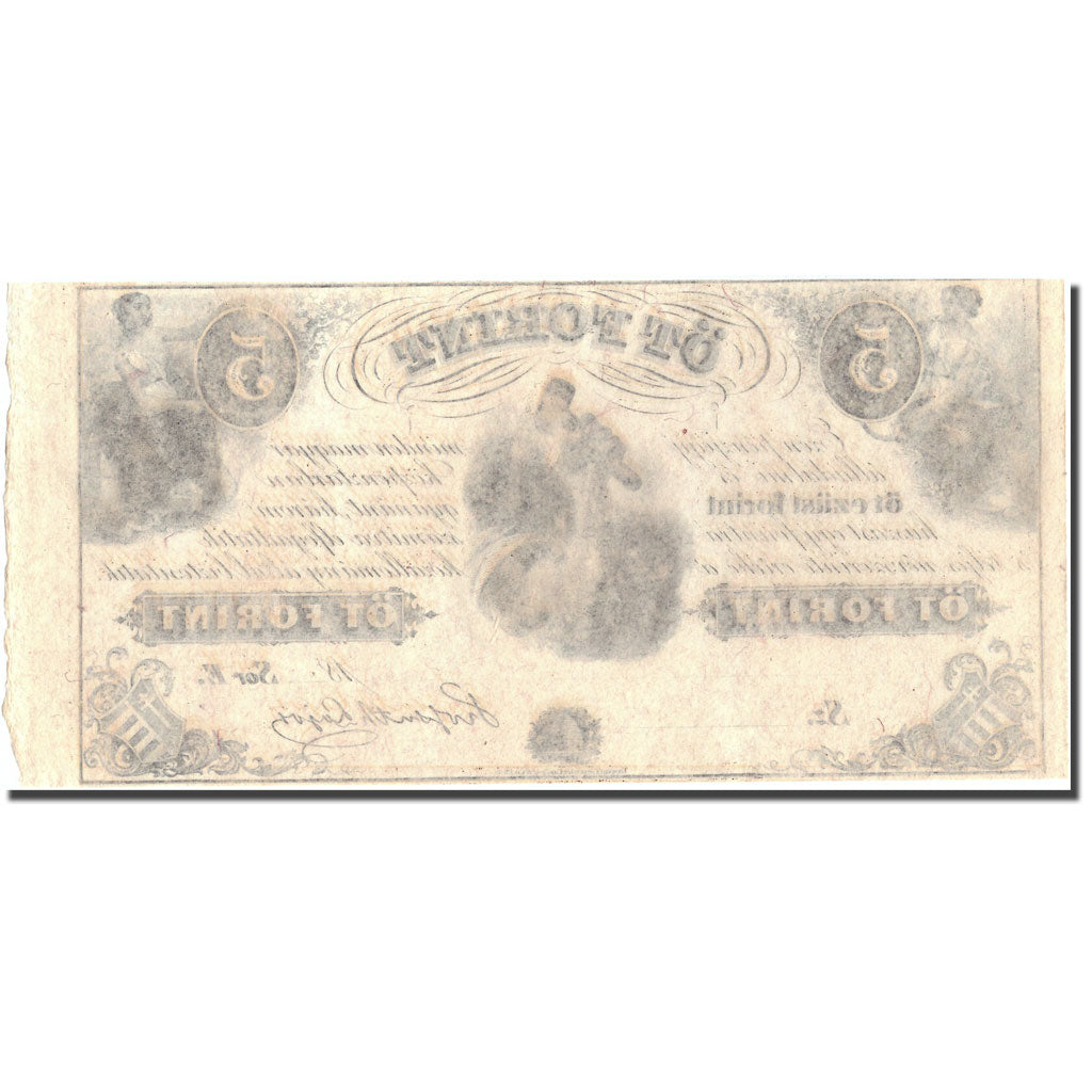 Banknote, Hungary, 5 Forint, Undated (1852), KM:S143r1, AU(55-58)