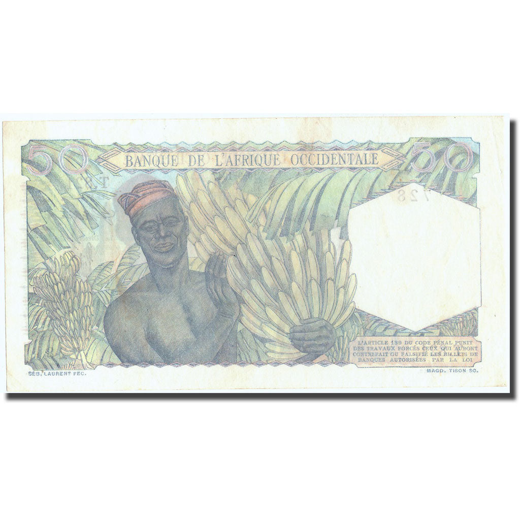 Billete, 50 Francs, 1947, África oriental francesa, 1947-09-10, KM:39, EBC