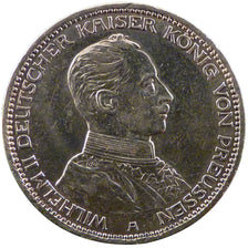 GERMAN STATES, 3 Mark, 1914, Berlin, KM #538, AU(50-53), Silver, 33, 16.60