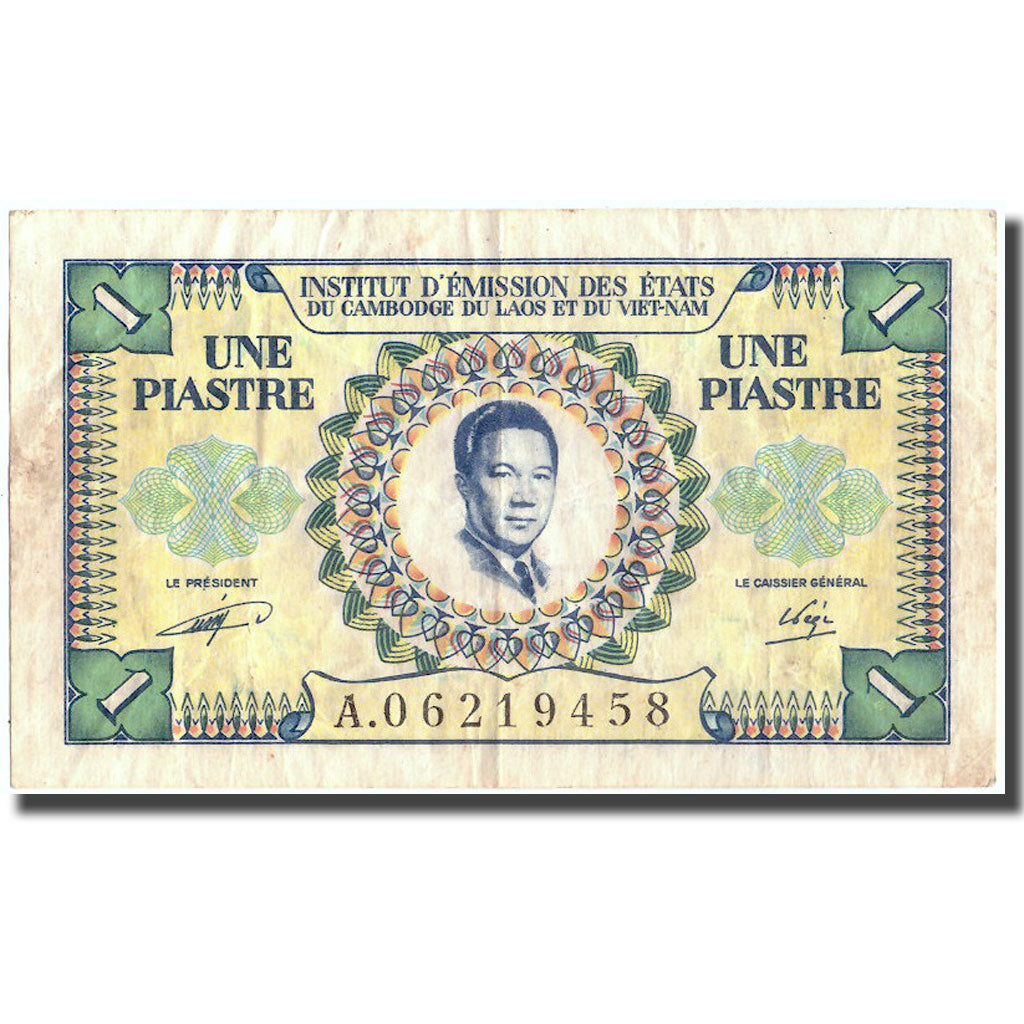 Banknote, FRENCH INDO-CHINA, 1 Piastre = 1 Dong, Undated (1953), KM:104