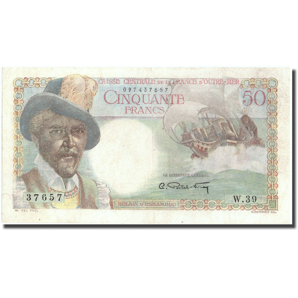 Banknote, French Equatorial Africa, 50 Francs, Undated (1947), KM:23, AU(55-58)