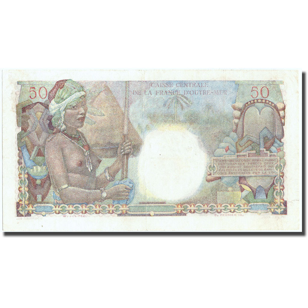 Banknote, French Equatorial Africa, 50 Francs, Undated (1947), KM:23, AU(55-58)