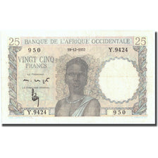 Banconote, Africa occidentale francese, 25 Francs, 1952, 1952-12-19, KM:38, SPL-