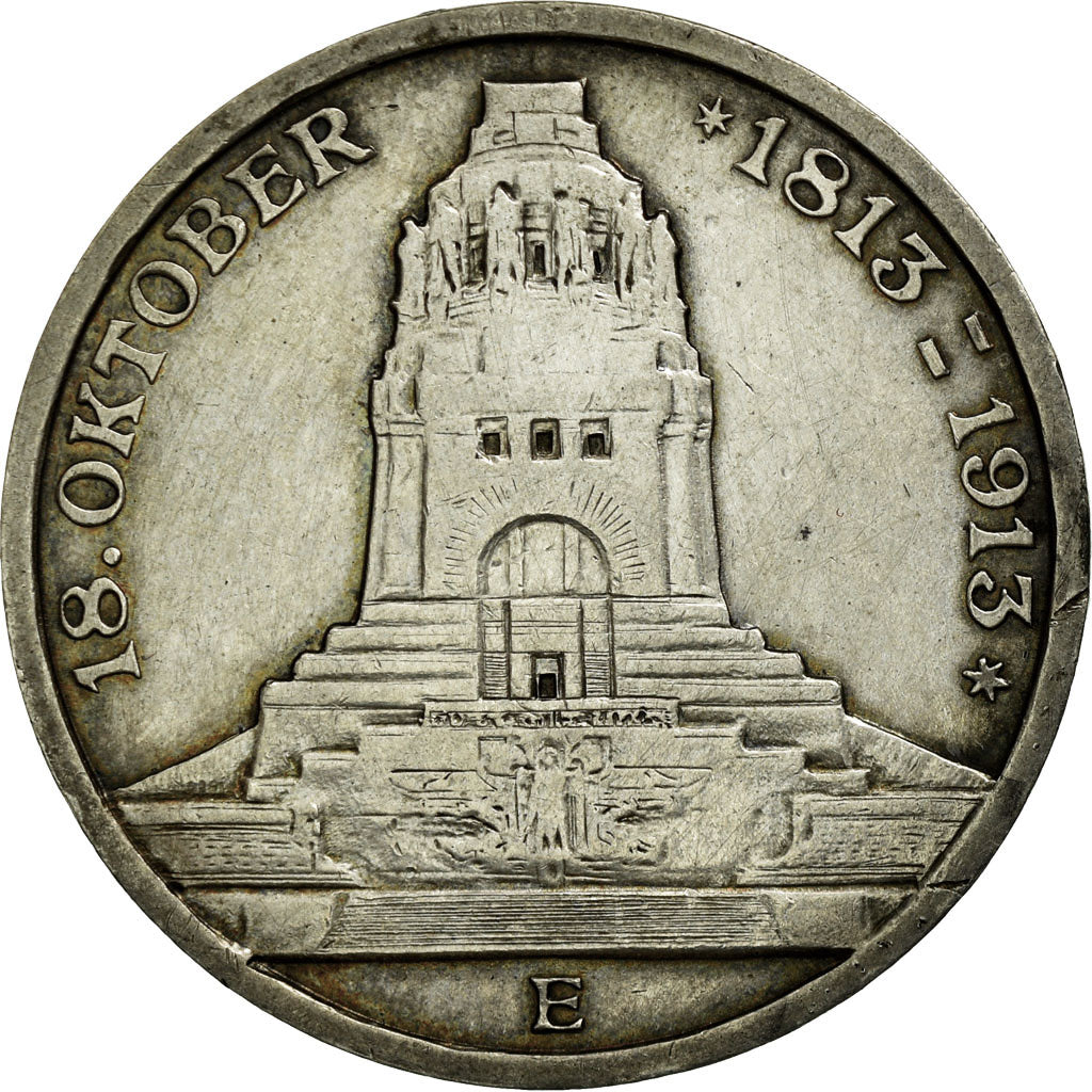 Coin, German States, SAXONY-ALBERTINE, Friedrich August III, 3 Mark, 1913