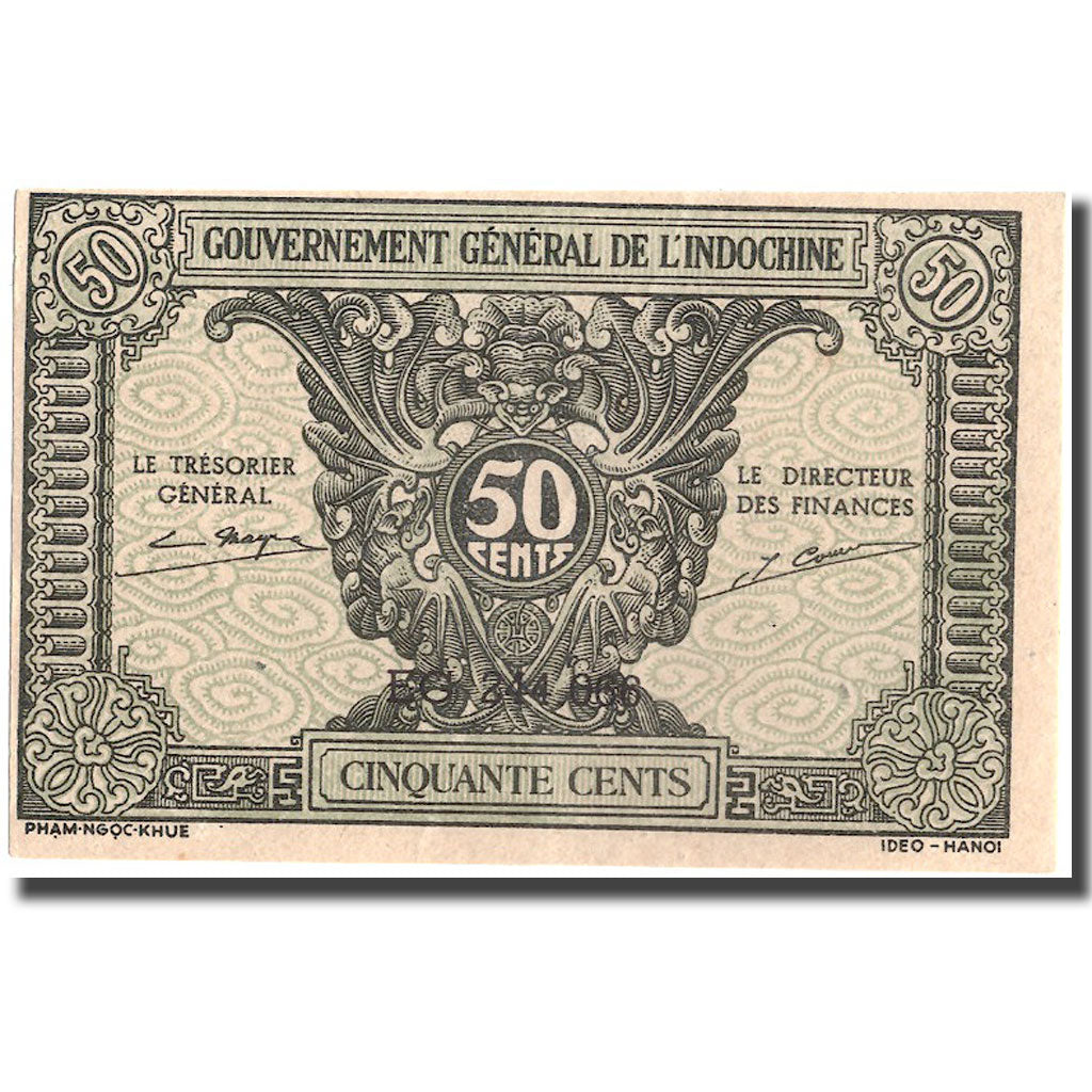 Billet, FRENCH INDO-CHINA, 50 Cents, Undated (1942), KM:91a, SPL+