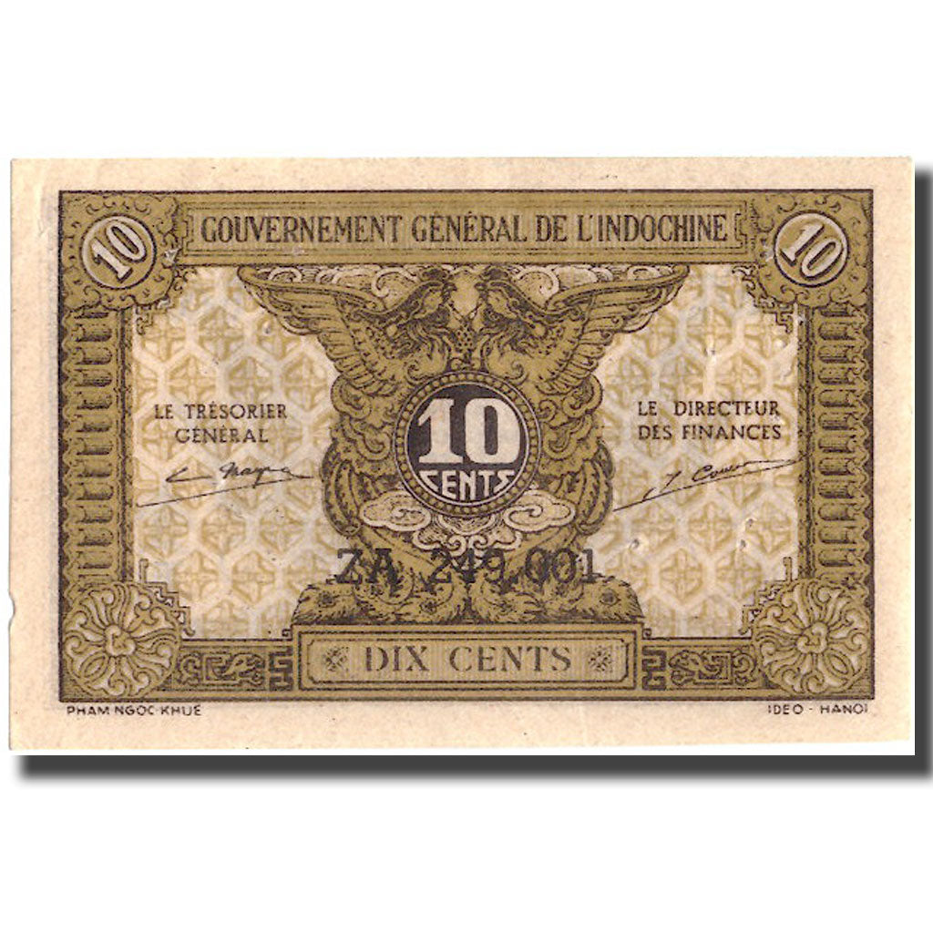 Banknote, FRENCH INDO-CHINA, 10 Cents, Undated (1942), KM:89a, AU(55-58)