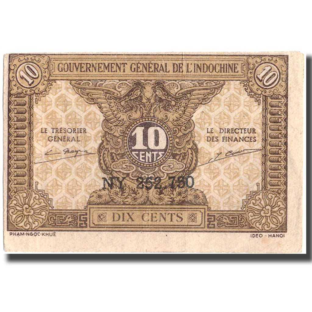 Banknote, FRENCH INDO-CHINA, 10 Cents, Undated (1942), KM:89a, AU(55-58)