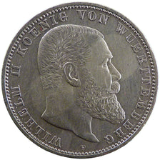 Stati tedeschi, WURTTEMBERG, Wilhelm II, 5 Mark, 1913, Freudenstadt, BB+, Arg...