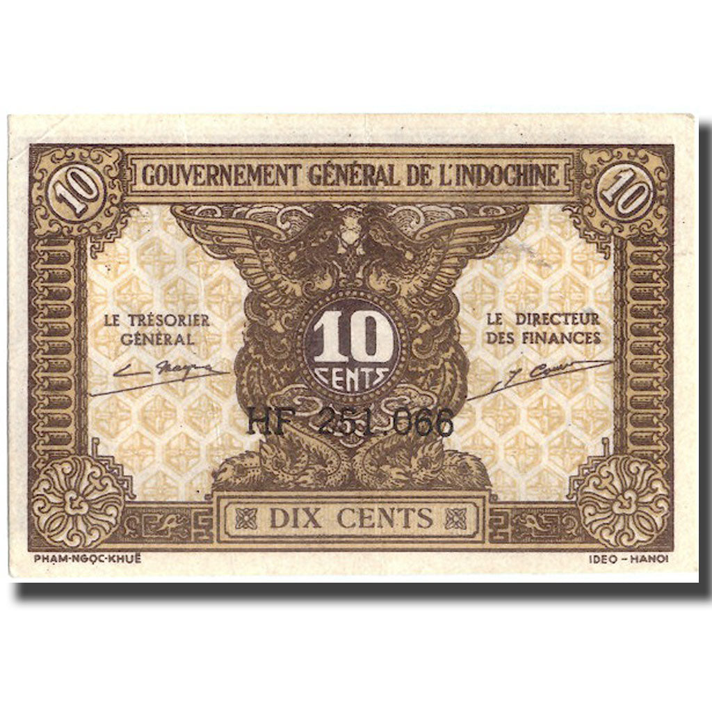 Banknote, FRENCH INDO-CHINA, 10 Cents, Undated (1942), KM:89a, AU(55-58)
