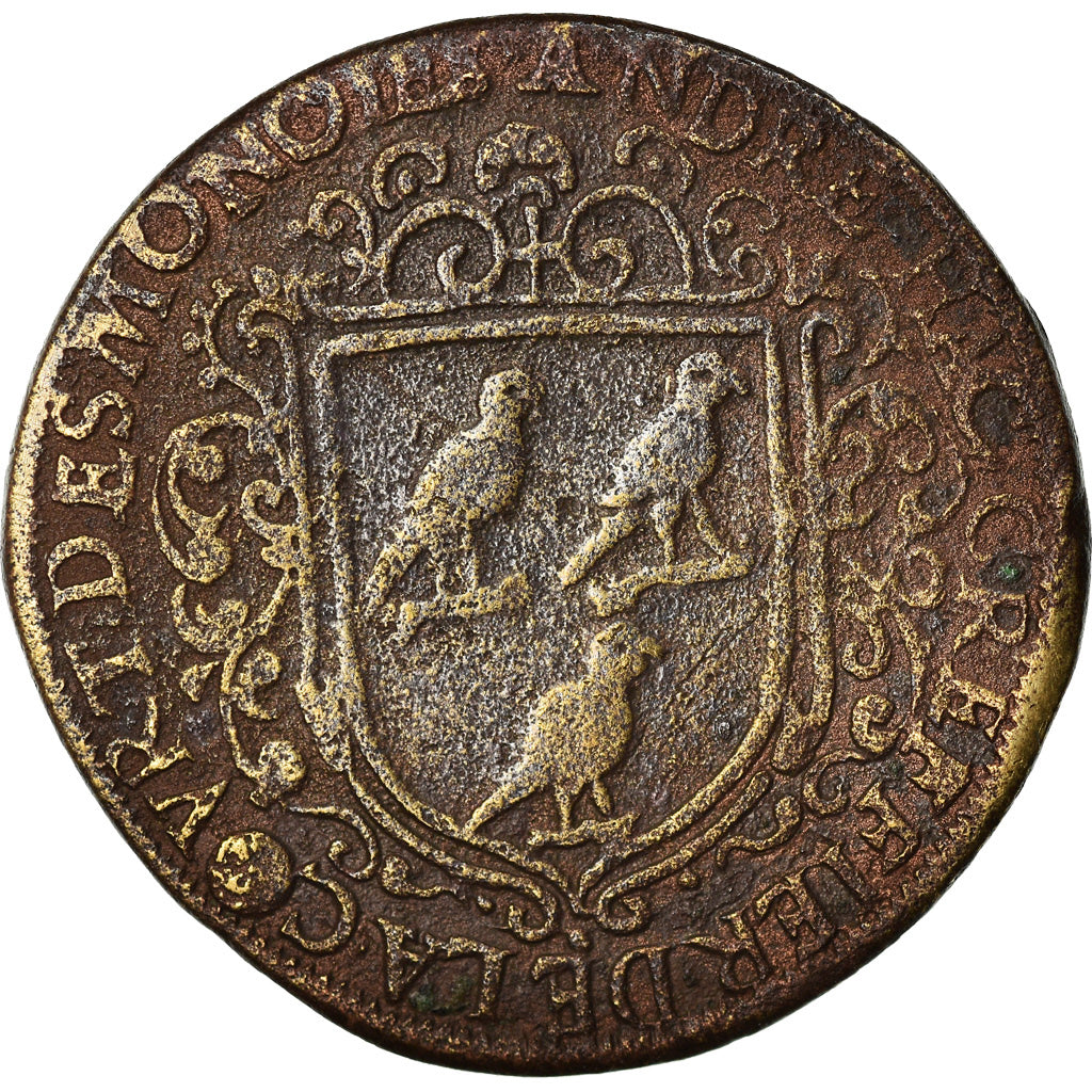 France, Token, Nuremberg, Type d'André Hac, History, VF(20-25), Copper