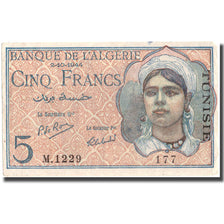 Banknote, Tunisia, 5 Francs, 1944, 1944-10-02, KM:16, UNC(60-62)