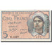 Banknote, Tunisia, 5 Francs, 1944, 1944-10-02, KM:16, UNC(60-62)