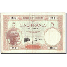 Billete, 5 Francs, Nueva Caledonia, KM:36b, MBC