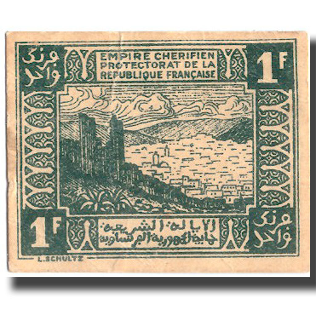 Banknote, Morocco, 1 Franc, 1944, 1944-04-06, KM:42, AU(55-58)