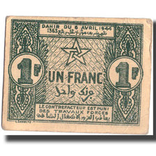 Banknote, Morocco, 1 Franc, 1944, 1944-04-06, KM:42, AU(55-58)