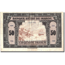 Banknote, Morocco, 50 Francs, 1943, 1943-08-01, KM:26a, VF(30-35)