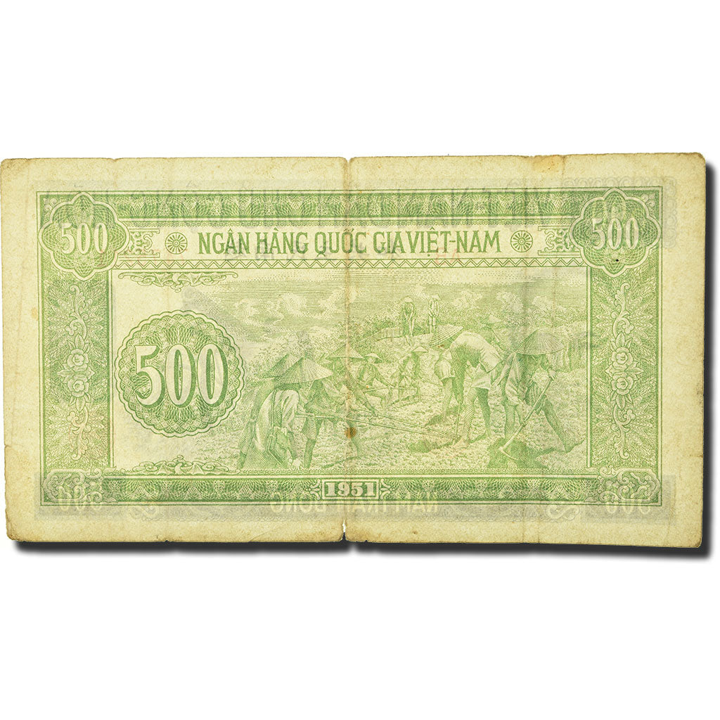 Banknote, Vietnam, 500 D<ox>ng, 1951, KM:64a, VF(20-25)