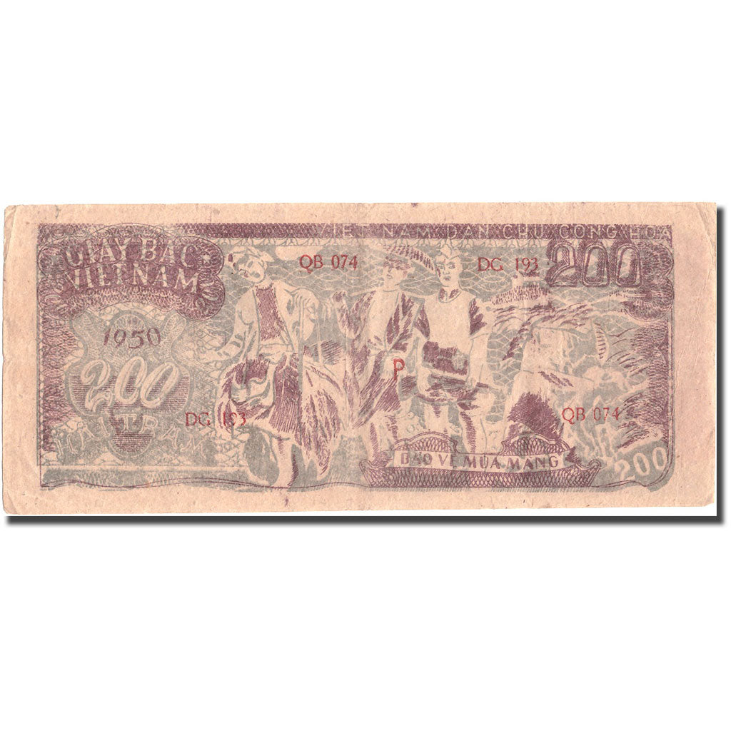 Geldschein, Vietnam, 200 D<ox>ng, 1950, KM:34a, SS