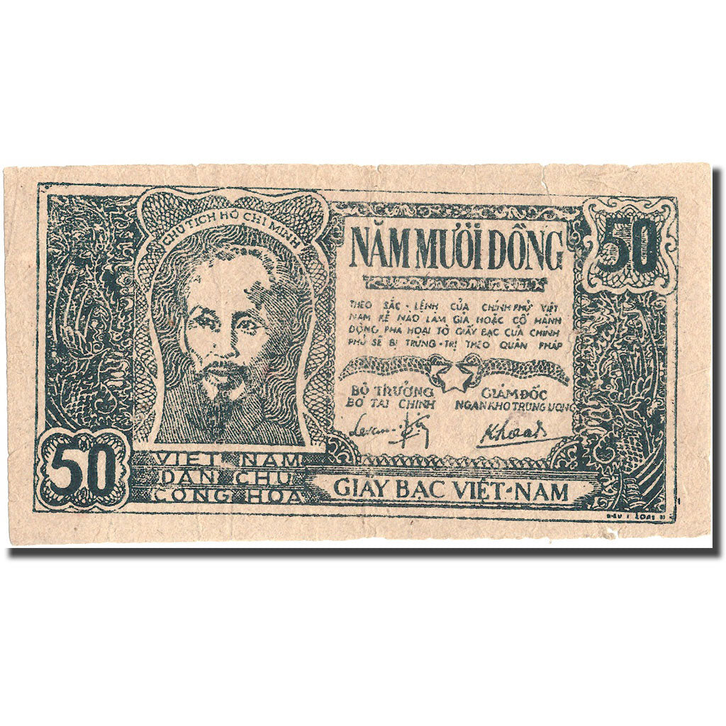 Banknote, Vietnam, 50 D<ox>ng, Undated (1948-1949), KM:27A, VF(20-25)