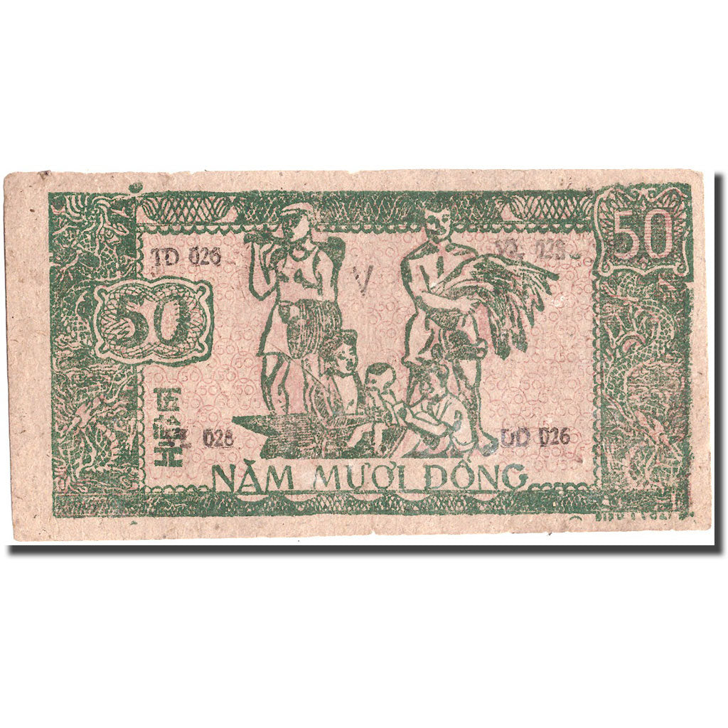 Banknote, Vietnam, 50 D<ox>ng, Undated (1948-1949), KM:27c, EF(40-45)