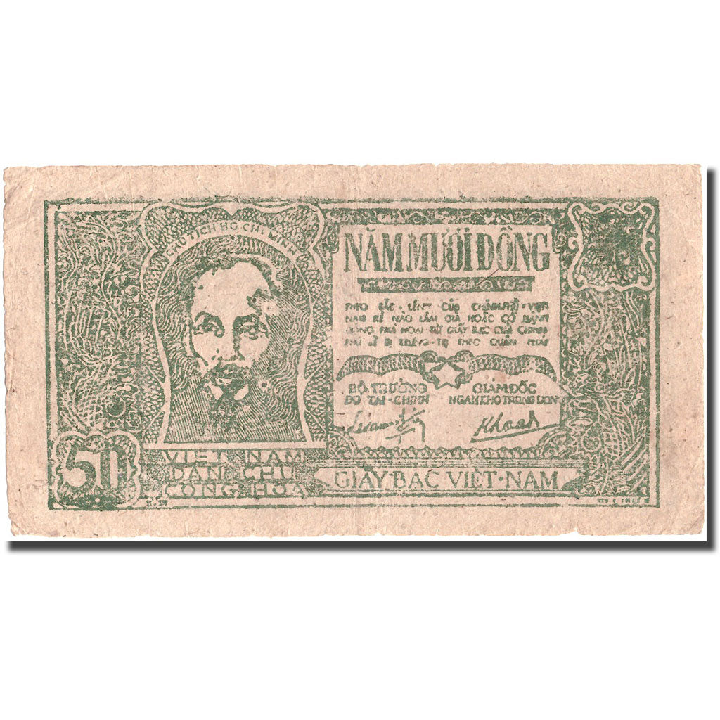 Billet, Viet Nam, 50 D<ox>ng, Undated (1948-1949), KM:27c, TTB