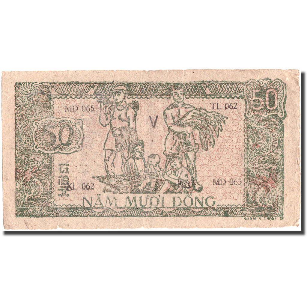 Billet, Viet Nam, 50 D<ox>ng, Undated (1948-1949), KM:27c, TTB