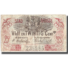 Banknote, Belgium, BRUGGE, 25 Centimes, Blason, 1915, 1915-06-01, VF(30-35)