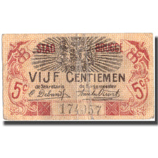 Billet, Belgique, BRUGGE, 5 Centimes, Blason, 1915, 1915-06-01, TB