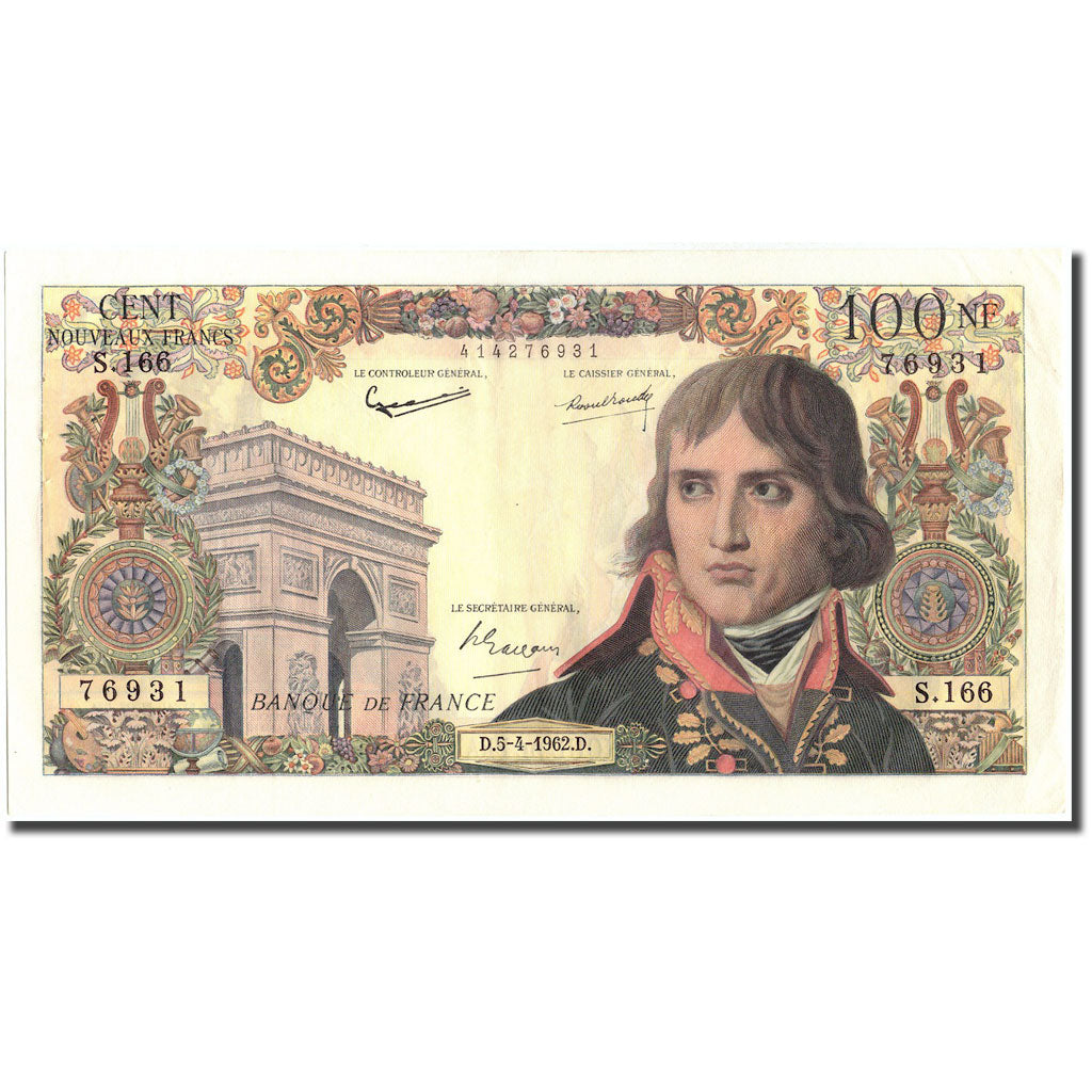 Francja, 100 Nouveaux Francs, Bonaparte, 1962, 1962-04-05, AU(50-53)