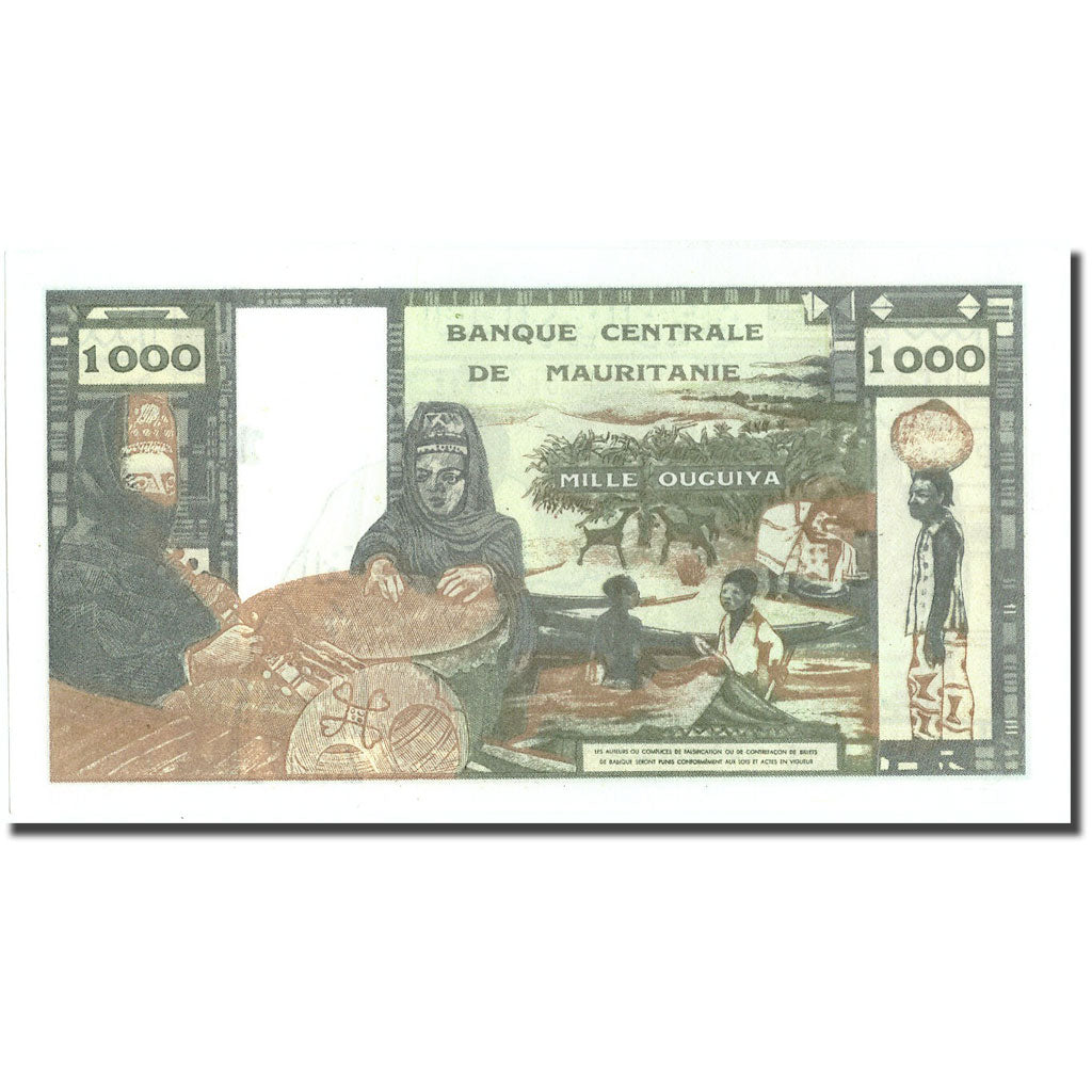 Banknote, Mauritania, 1000 Ouguiya, 1973, 1973-06-20, KM:3a, UNC(65-70)