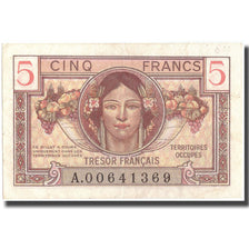 França, 5 Francs, 1947 French Treasury, AU(50-53), Fayette:VF29.1, KM:M6a