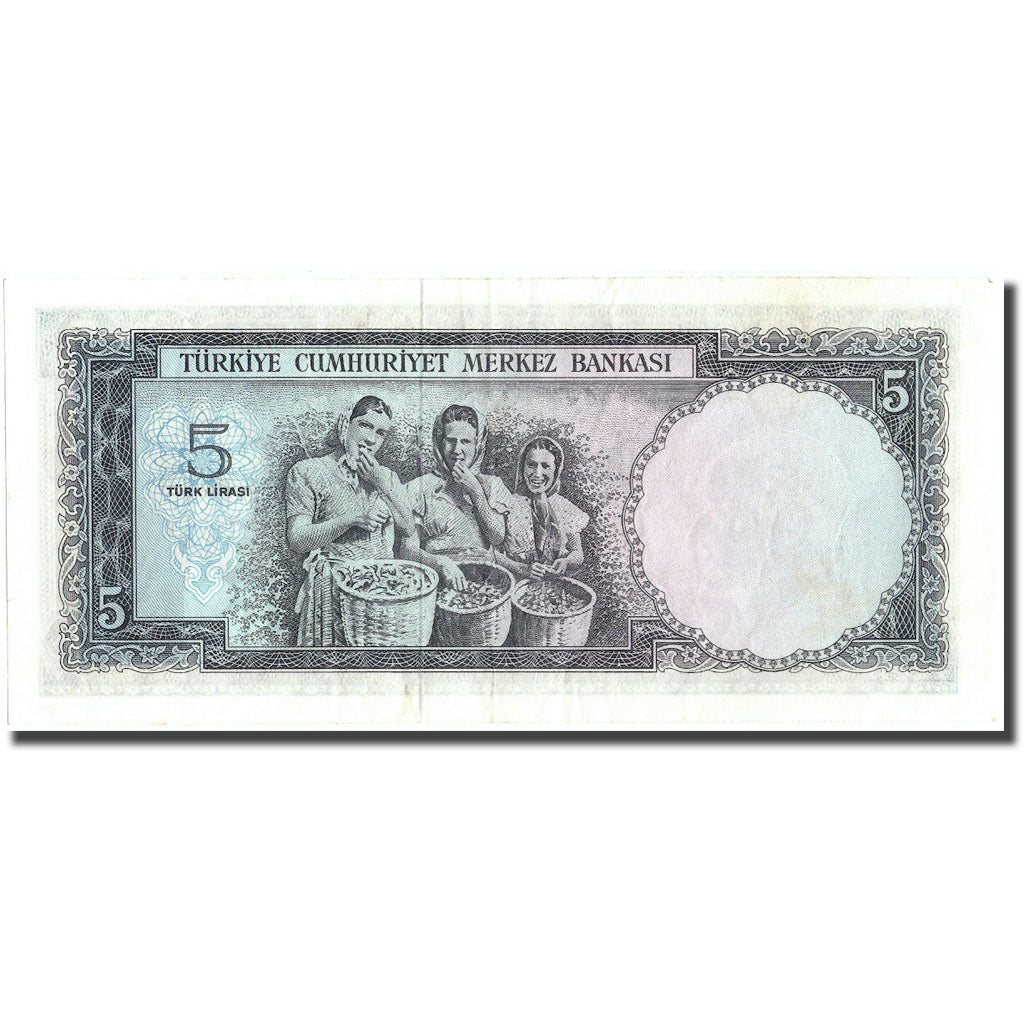 Banknote, Turkey, 5 Lira, 1930, 1930, KM:174a, AU(50-53)