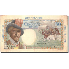 Guadeloupe, 50 Francs, Undated (1947), AU(55-58), KM:34