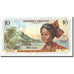 Banknote, French Antilles, 10 Francs, KM:8a, AU(50-53)