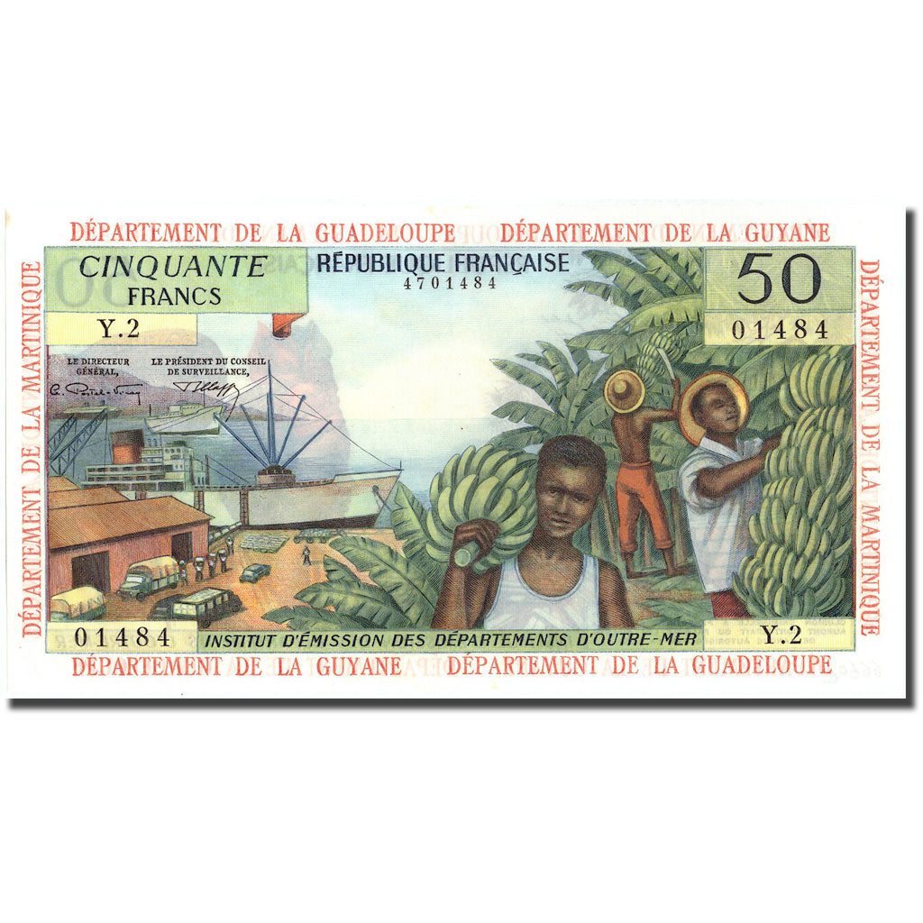 Banconote, Antille francesi, 50 Francs, KM:9b, SPL+