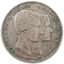 Belgium, 5 Francs, 1853, KM #8.1, EF(40-45), Silver, 24.90