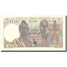 Billet, French West Africa, 5 Francs, 1950, 1950-12-29, KM:36, SPL+