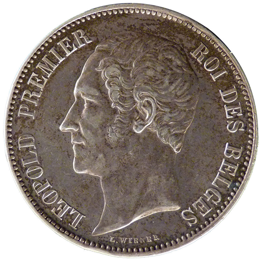 Belgium, 5 Francs, 1853, KM #M 8.2, EF(40-45), Silver, 24.90