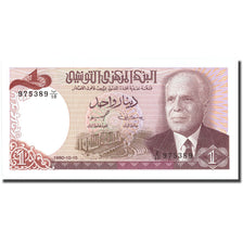 Banknote, Tunisia, 1 Dinar, 1980, 1980-10-15, KM:74, UNC(64)
