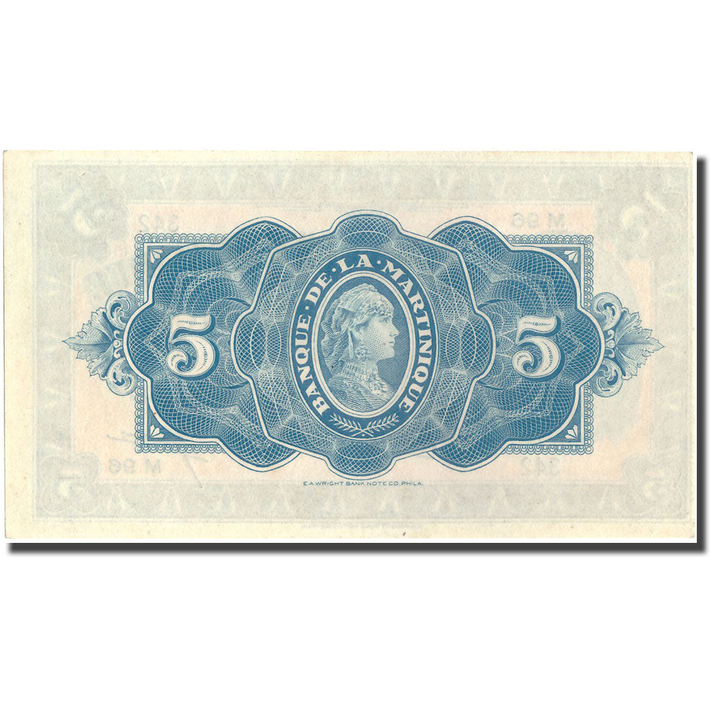 Martinique, 5 Francs, Undated (1942), UNZ-, KM:16b