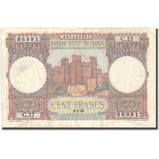 Banconote, Marocco, 100 Francs, 1950, 1950-01-09, KM:45, MB+