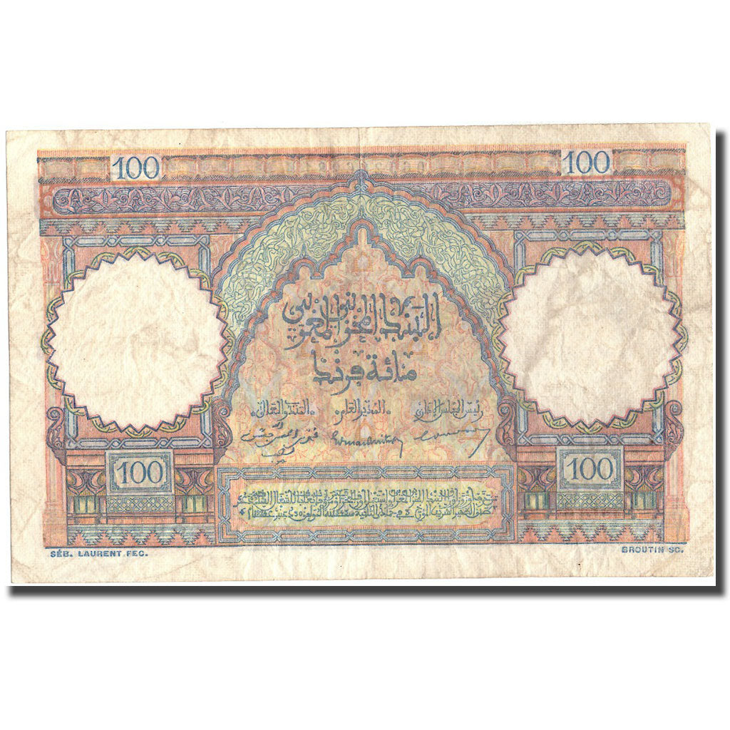 Banconote, Marocco, 100 Francs, 1950, 1950-01-09, KM:45, MB+