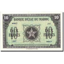 Banknote, Morocco, 10 Francs, 1944, 1944-03-01, KM:25a, AU(50-53)