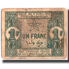 Geldschein, Marokko, 1 Franc, 1944, 1944-04-06, KM:42