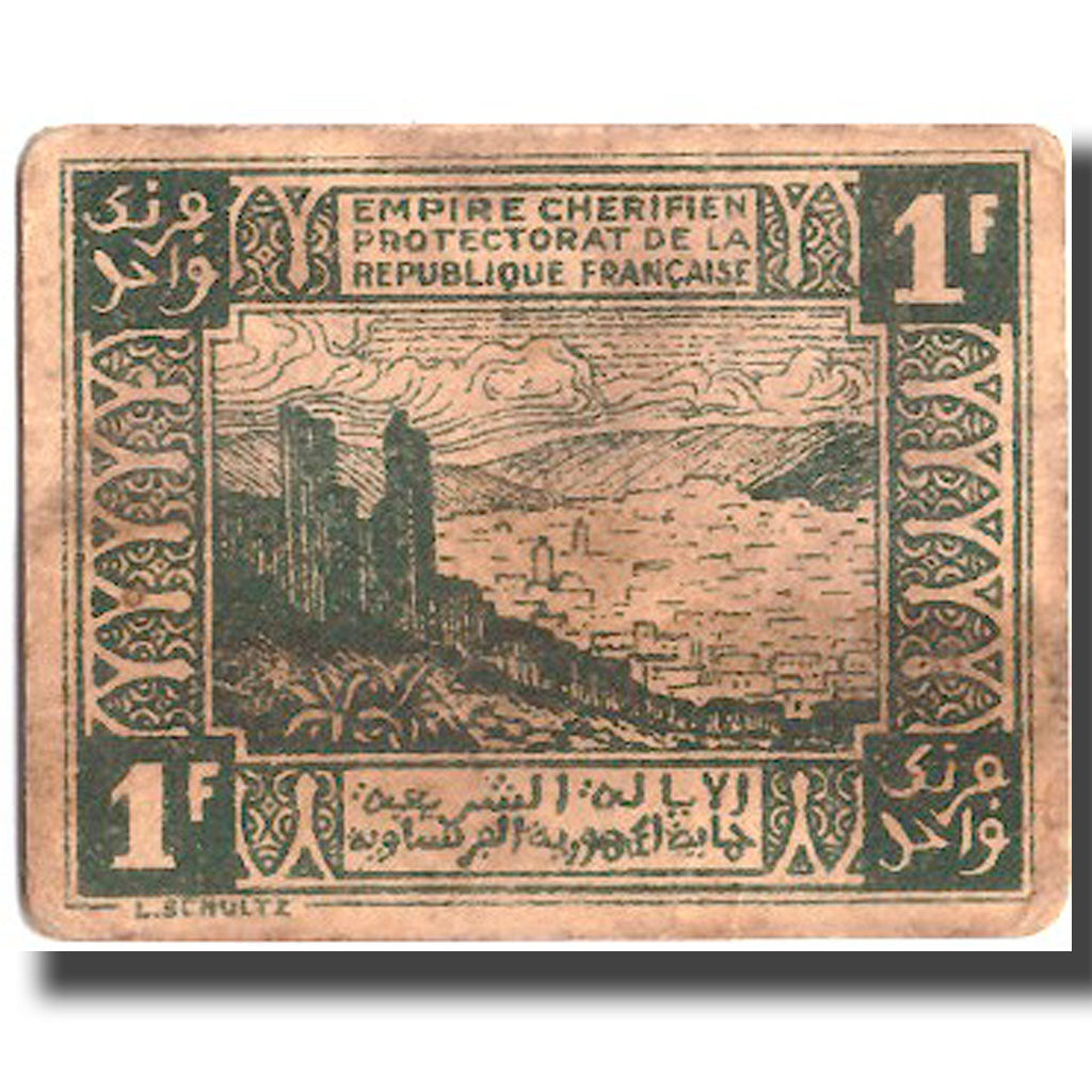 Geldschein, Marokko, 1 Franc, 1944, 1944-04-06, KM:42