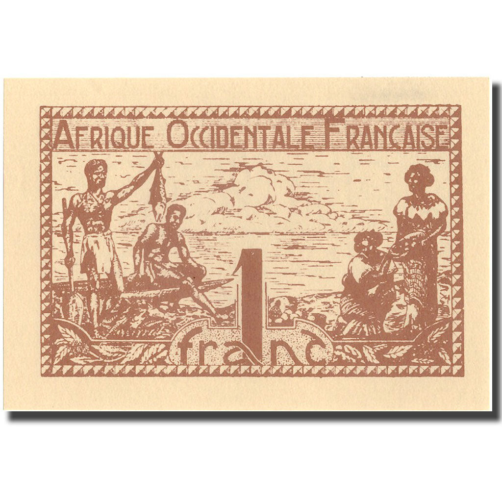Banknote, French West Africa, 1 Franc, KM:34b, UNC(65-70)